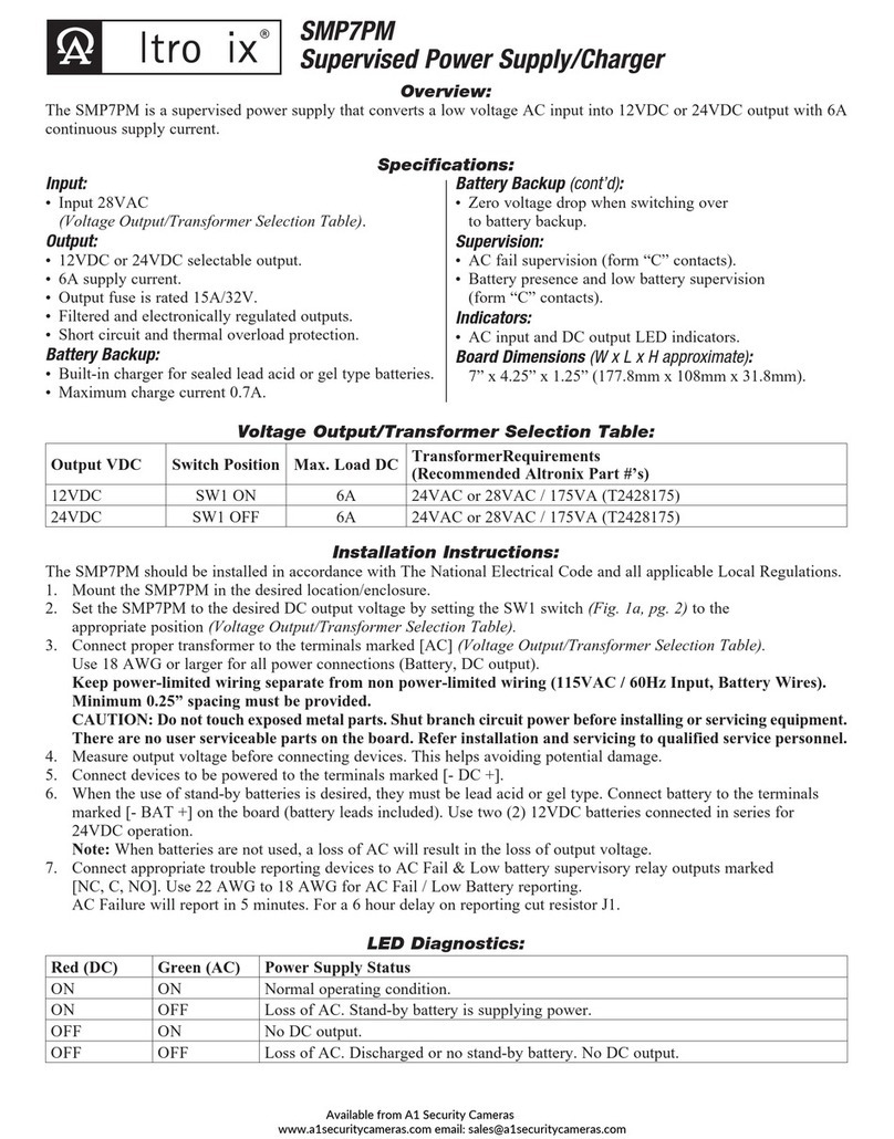 Altronix SMP7PM User manual