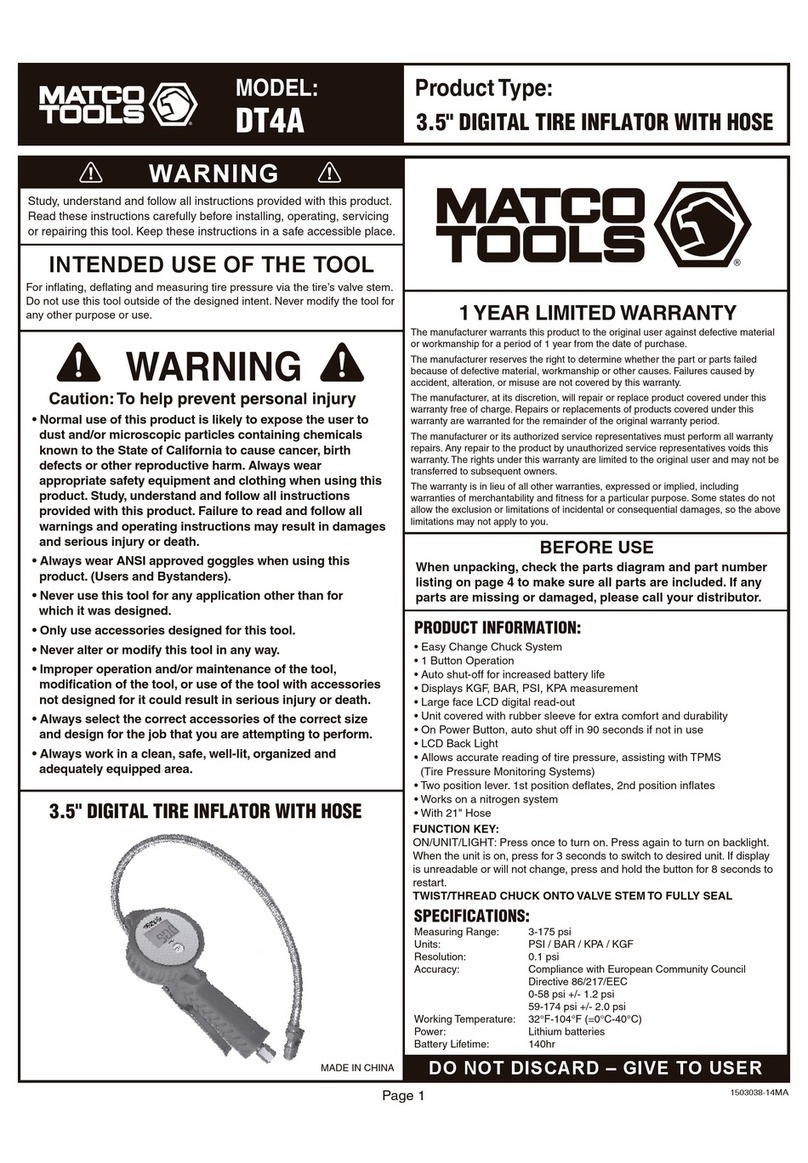 Matco Tools DT4A User manual