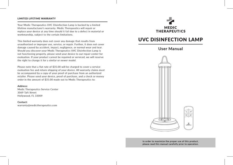Medic Therapeutics UVC DISINFECTION LAMP user manual