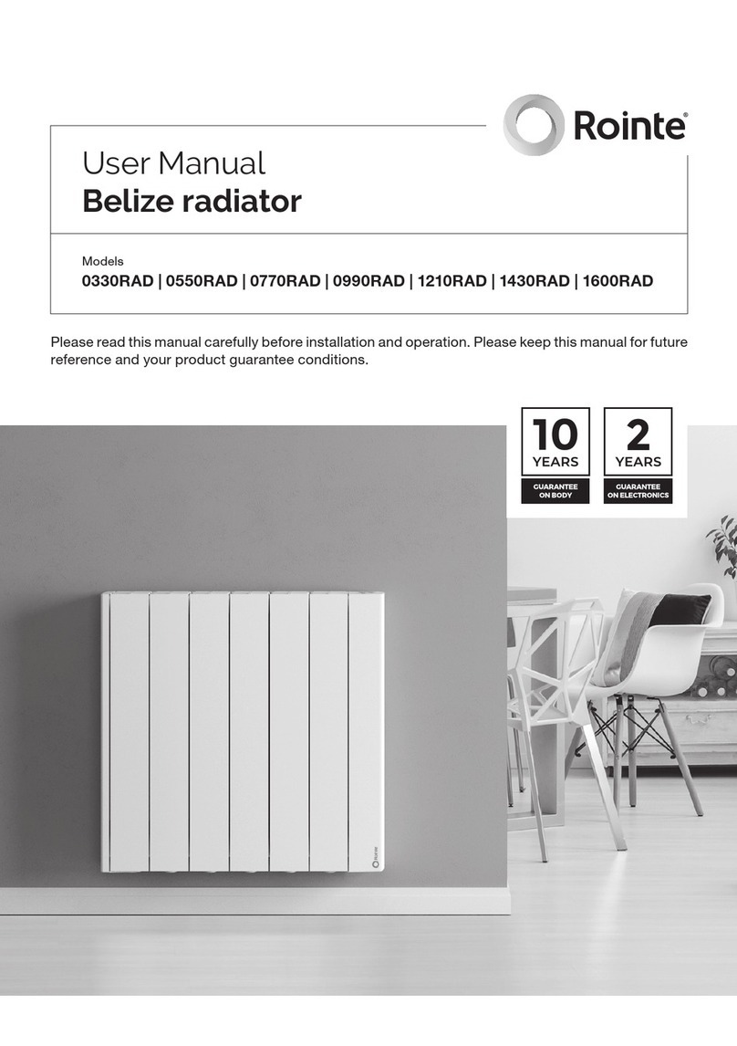 Rointe Belize 0330RAD User manual
