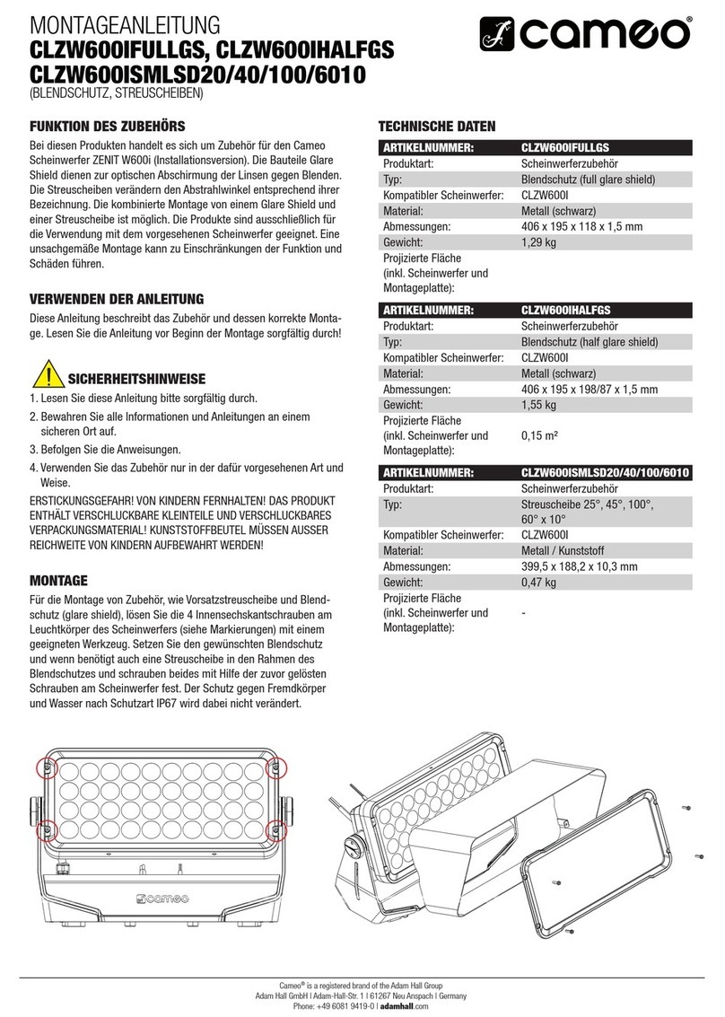 Cameo CLZW600IFULLGS User manual
