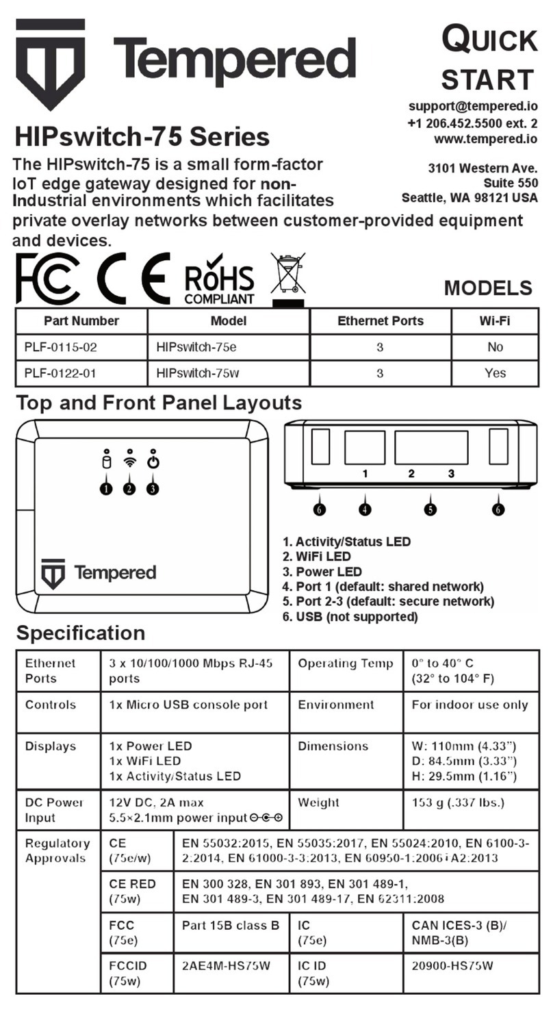 TEMPERED HIPswitch-75 Series quick start