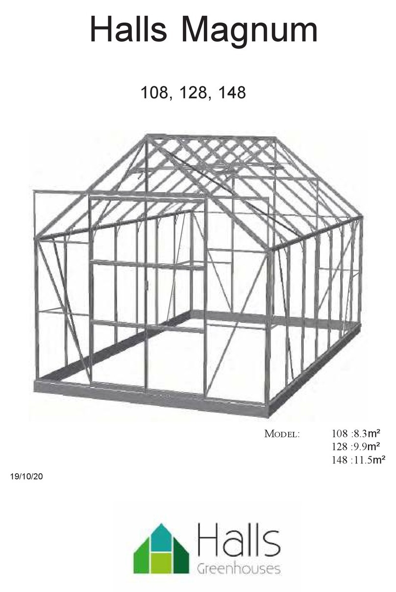 Halls Greenhouses Magnum 108 Assembly instructions