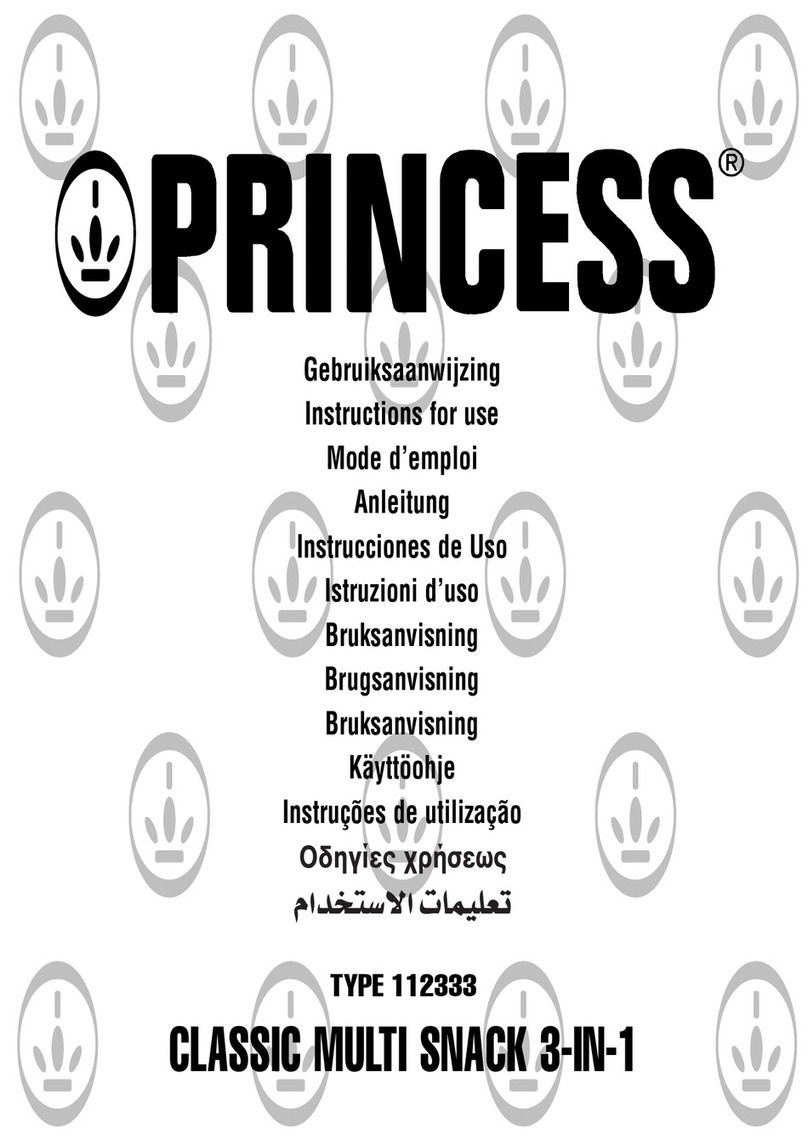 Princess CLASSIC MULTI SNACK 3-IN-1 Instructions for use