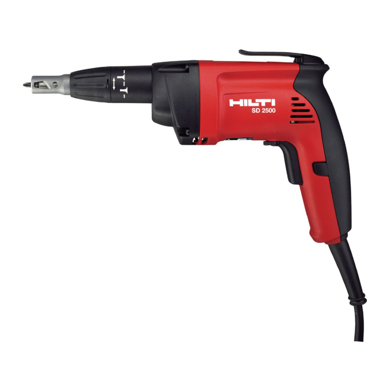 Hilti SD 2500 operating instructions