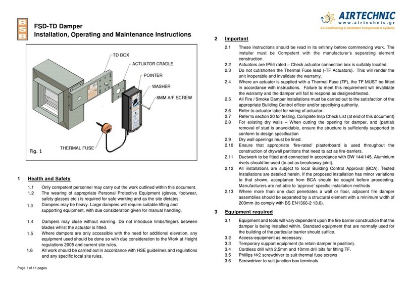 BSB FSD-TD Damper User guide