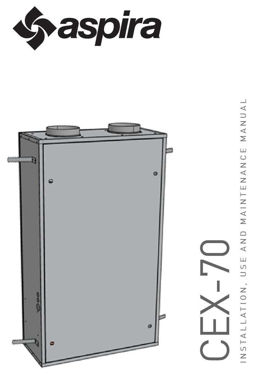 Aspira CEX-70 Installation, use and maintenance manual