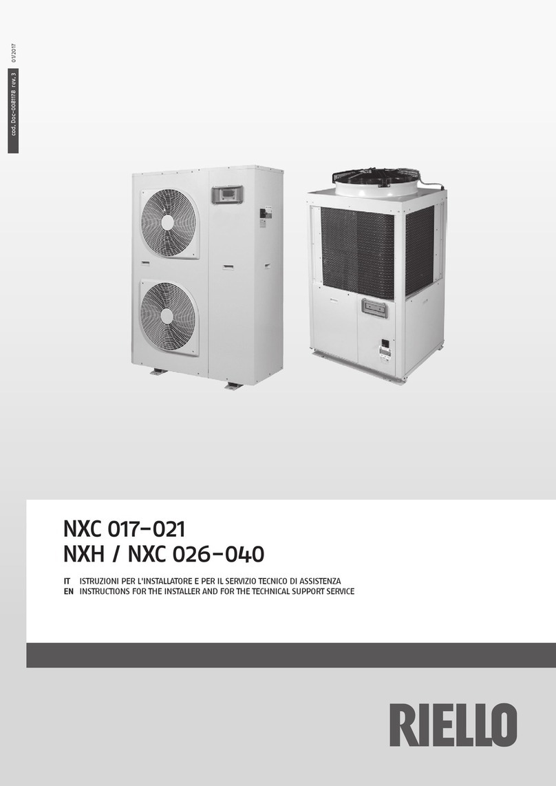 Riello NXC 017 Instructions for the Installer and for the Technical Support Service