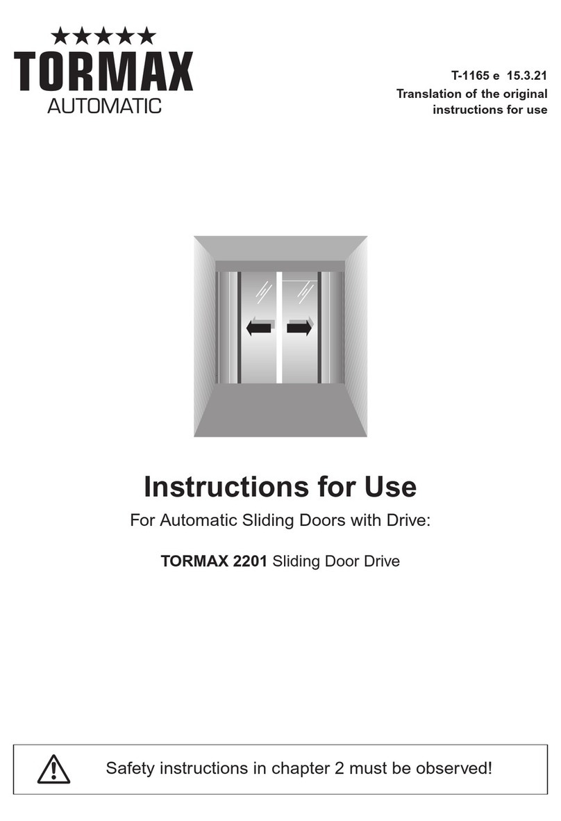 Tormax Automatic TORMAX 2201 Instructions for use Tormax Automatic TORMAX 2201 Instructions for use