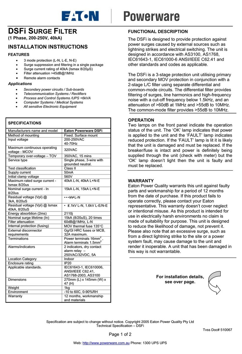 Eaton DSFi User manual