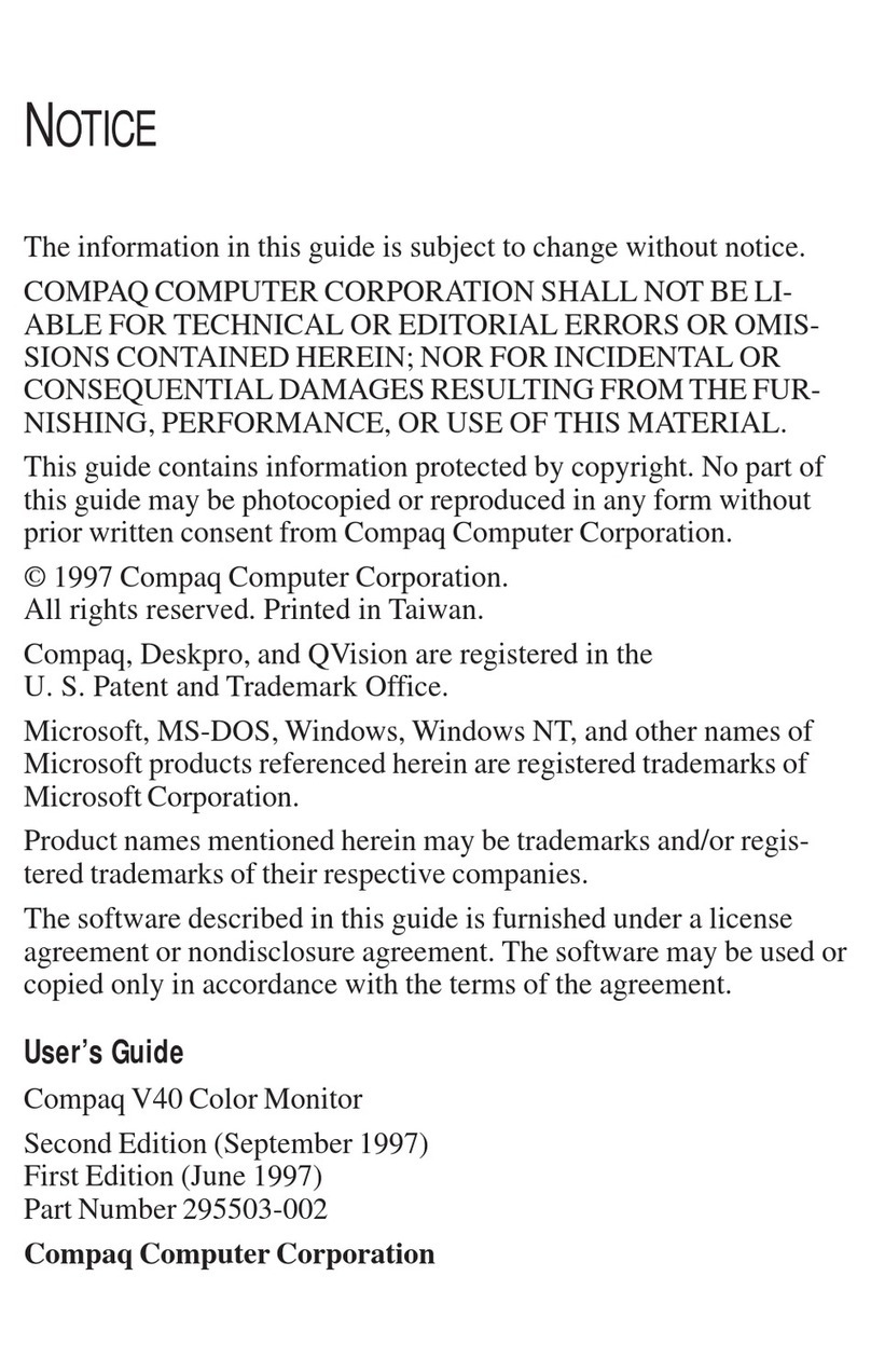 Compaq V40 User manual