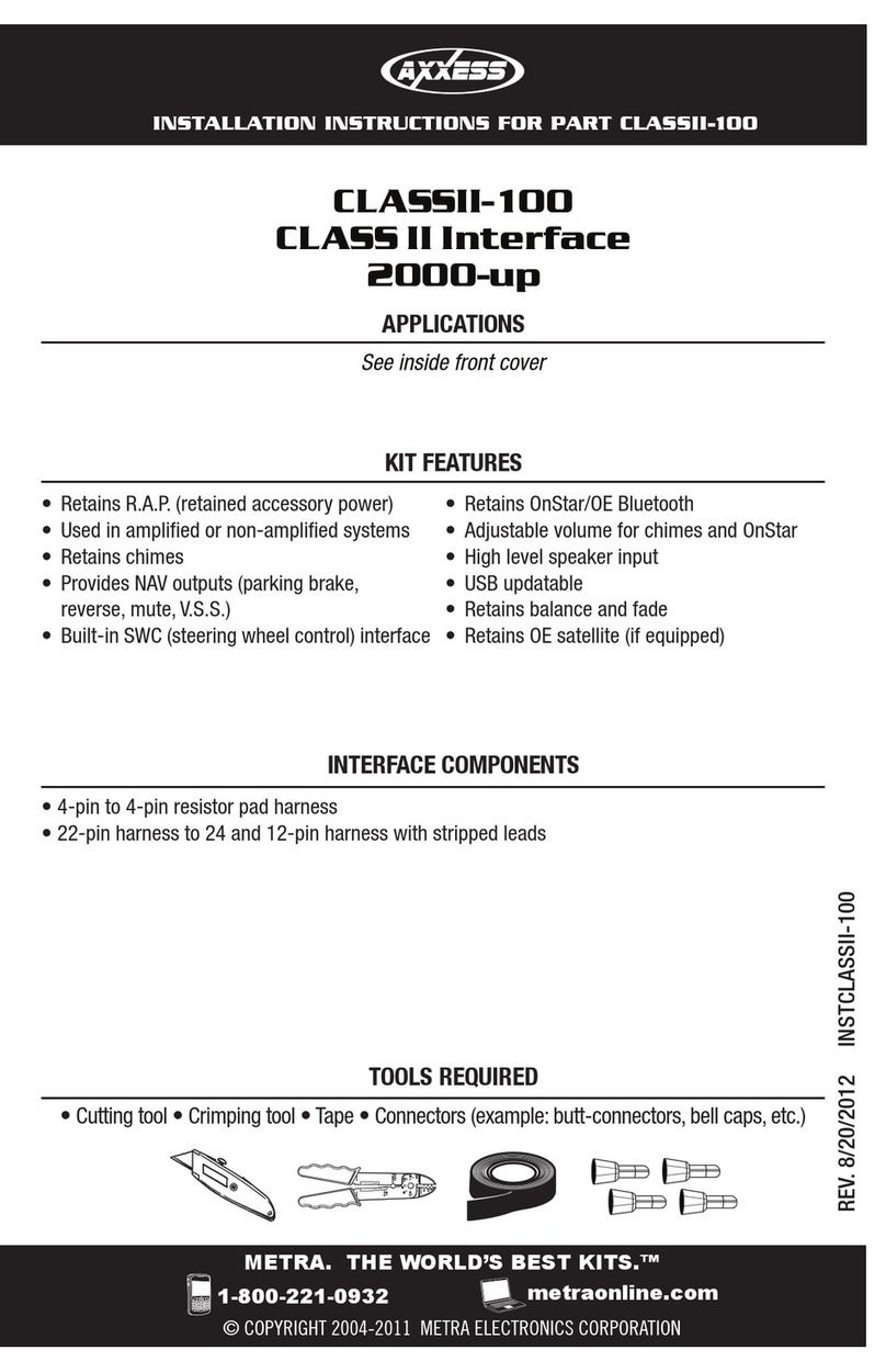 Metra Electronics Axxess CLASSII-100 installation instructions