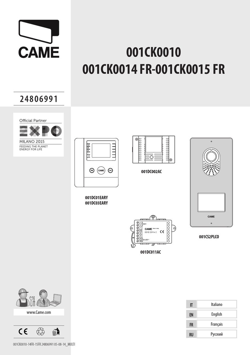 CAME 001CK0010 User manual