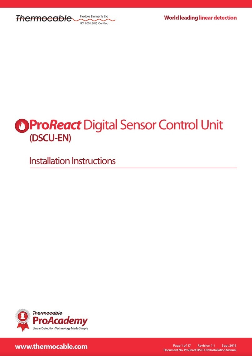 Thermocable ProReact DSCU-EN installation instructions