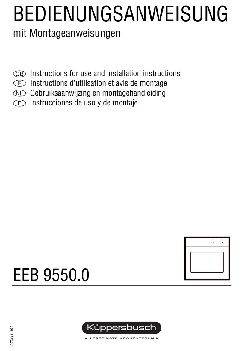 Kuppersbusch EEB 9550.0 Instructions for use and installation instructions