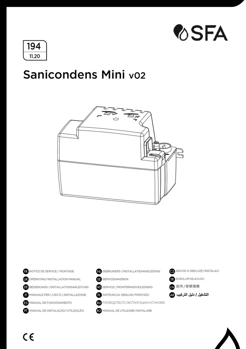 SFA Sanicondens Mini v02 Operating & installation manual