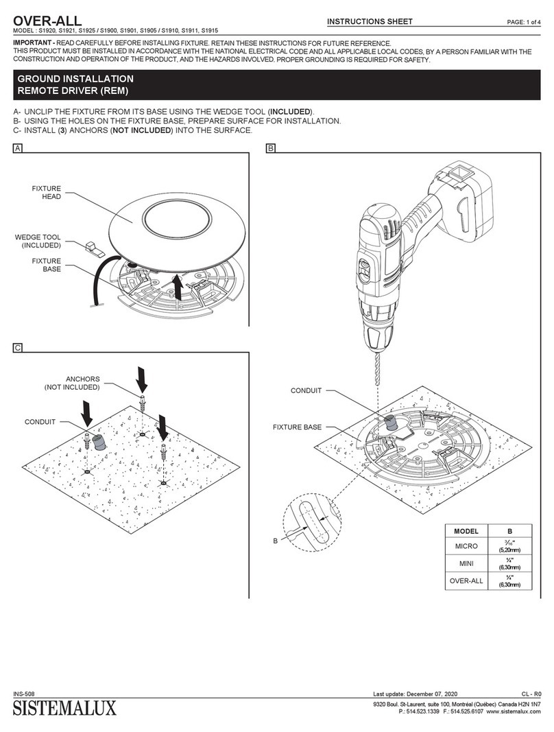 Sistemalux S1920 instructions
