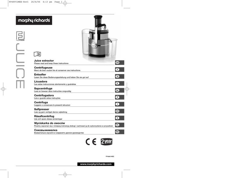 Morphy Richards JUICE User manual