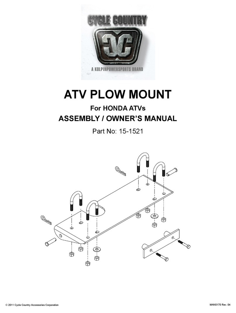 Cycle Country ATV PLOW MOUNT Assembly & owners manual
