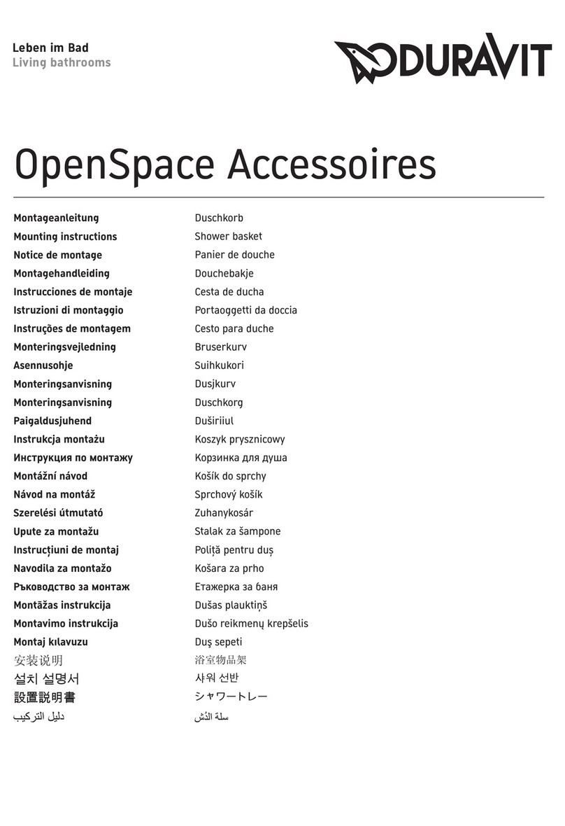 DURAVIT OpenSpace 791876 User manual