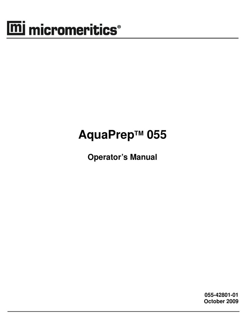 Micromeritics AquaPrep 055 User manual
