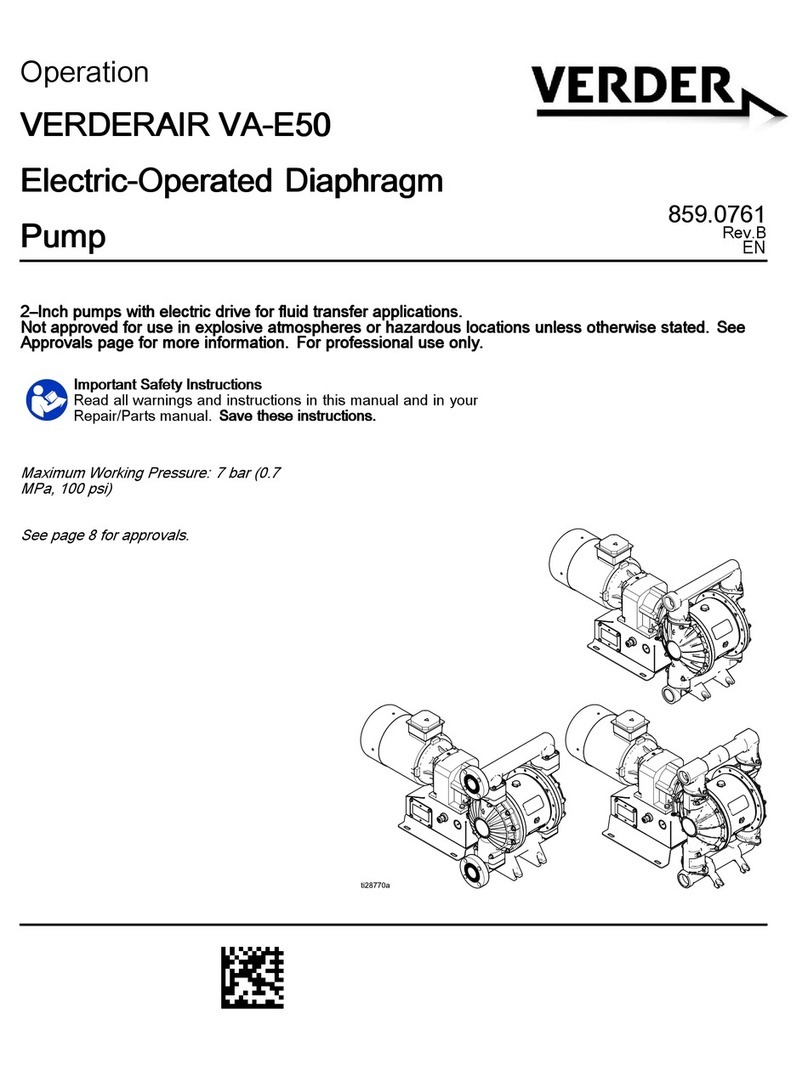 VERDER VERDERAIR VA-E50 Operation