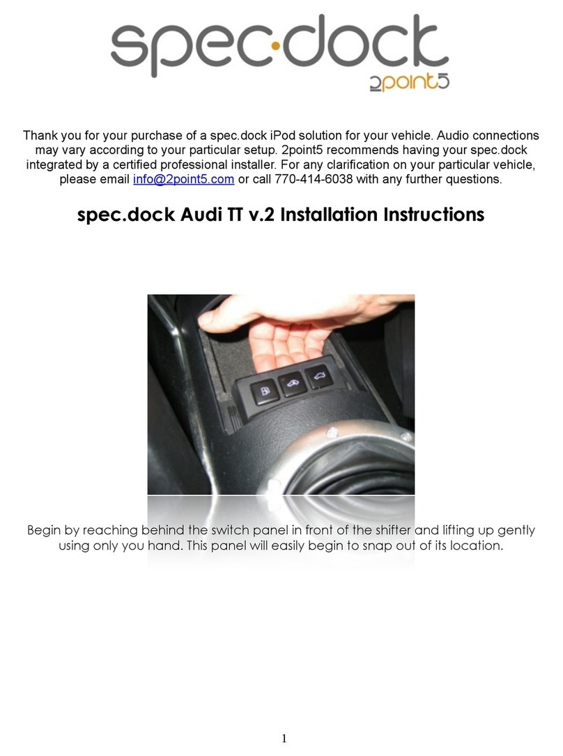 2point5 spec.dock Audi TT v.2 installation instructions