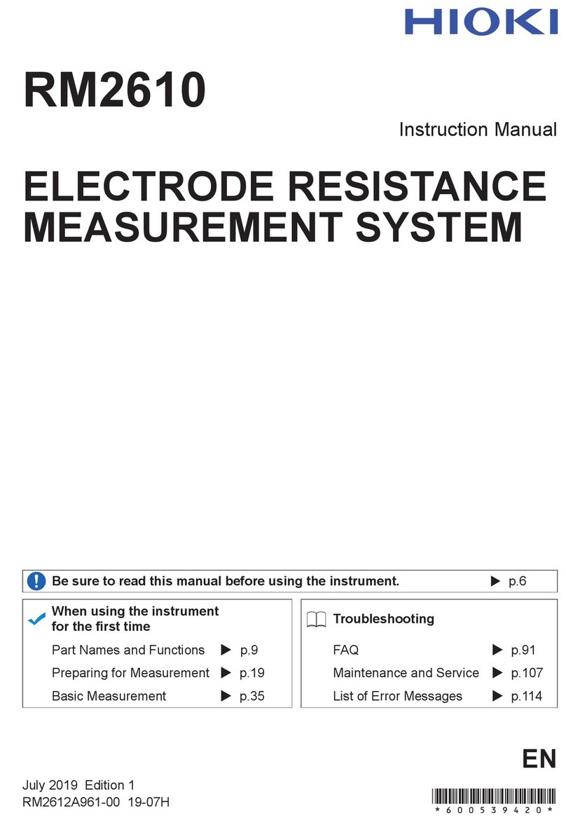 Hioki RM2610 User manual