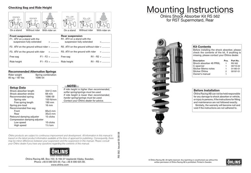 Ohlins RS 562 Mounting instructions