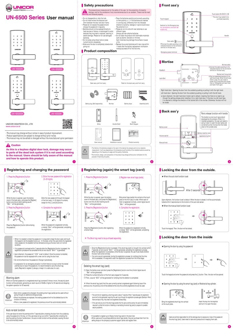 Unicor UN-6500 Series user manual