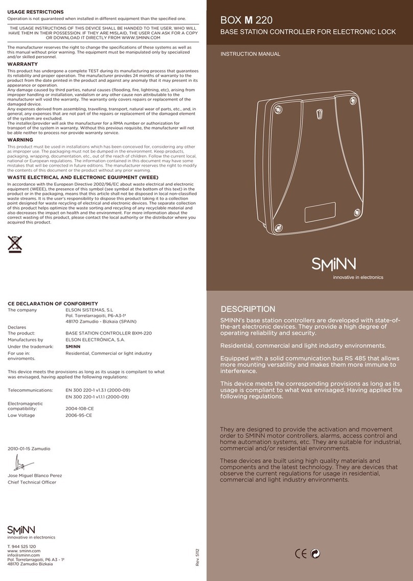 Sminn BOX M 220 instruction manual
