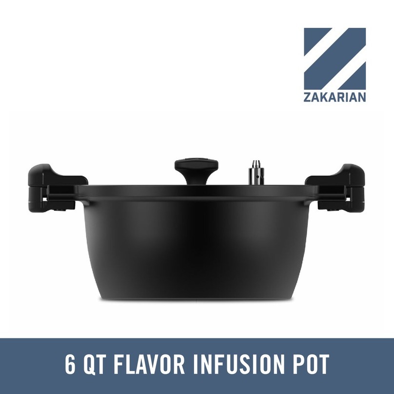 ZAKARIAN 6 QT Flavor Infusion Pot Use & care manual