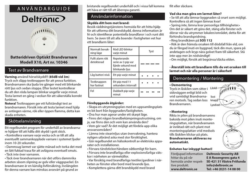 Deltronic Security X10 user guide