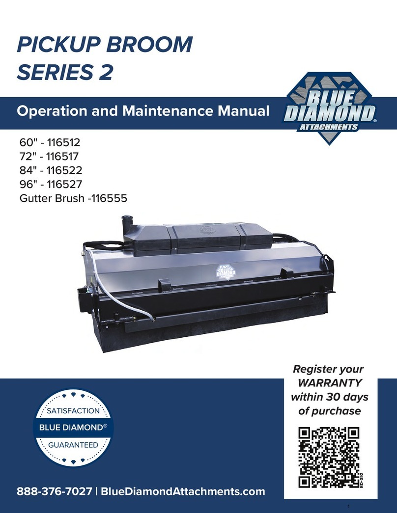 Blue Diamond PICKUP BROOM 2 Series Operation and maintenance manual