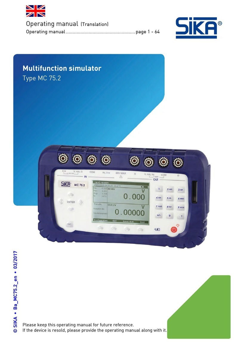 SIKA MC 75.2 User manual