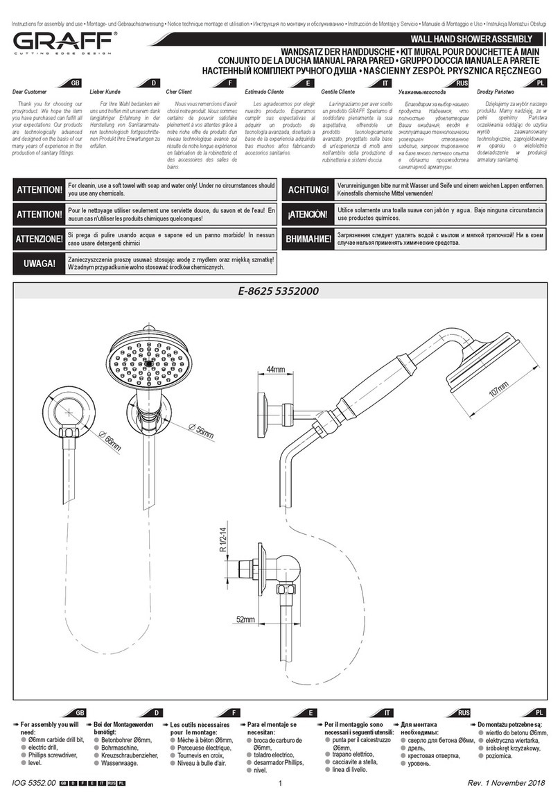 Graff E-8625 5352000 Operator's manual