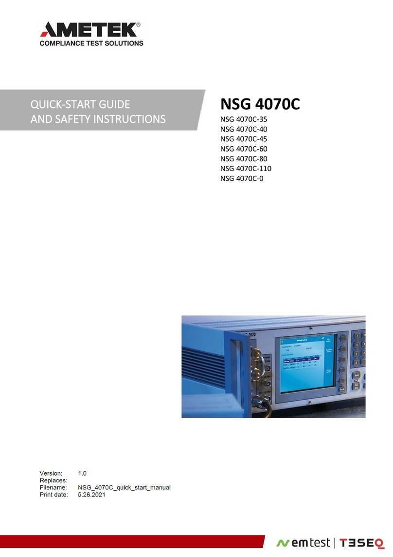 Ametek NSG 4070C User manual