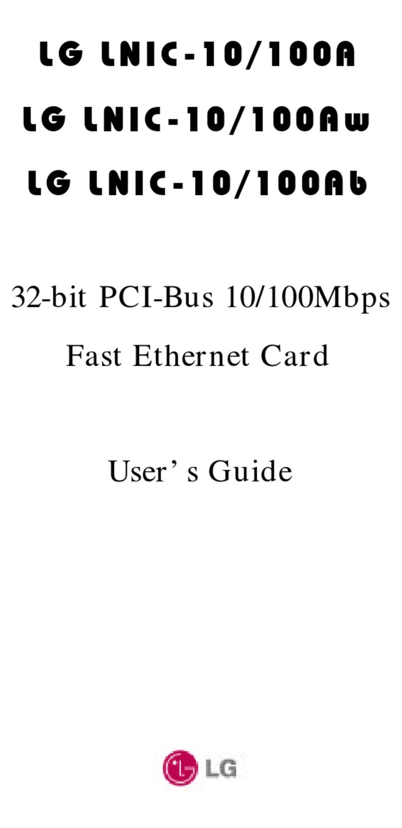 LG LNIC-10/100A user guide