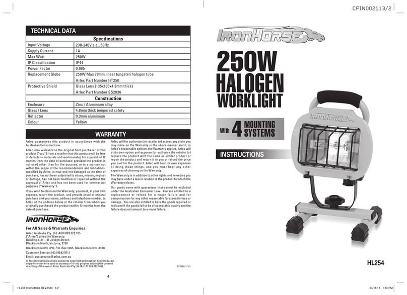 Iron Horse HL254 User manual