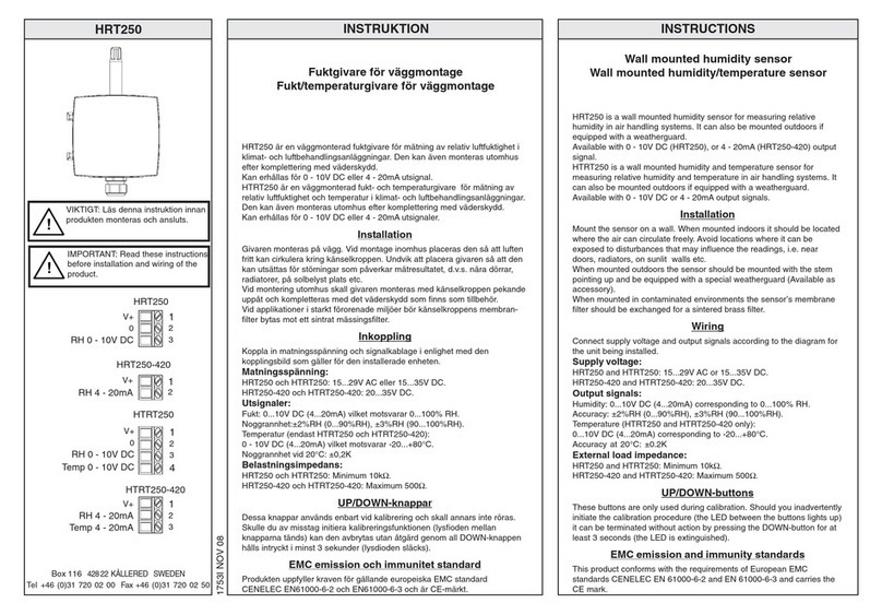 Regin HRT250 instructions