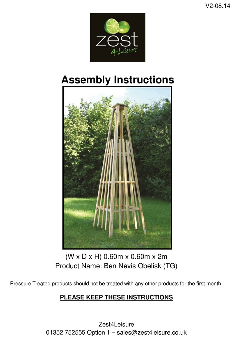 Zest 4 Leisure Ben Nevis Obelisk User manual Zest 4 Leisure Ben Nevis Obelisk User manual