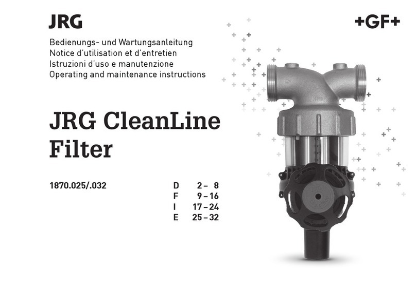 GF JRG CleanLine 1870.025 Operating and maintenance instructions GF JRG CleanLine 1870.025 Operating and maintenance instructions