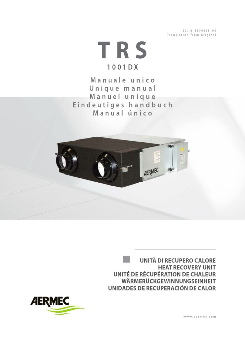 AERMEC TRS 1001DX Unique manual