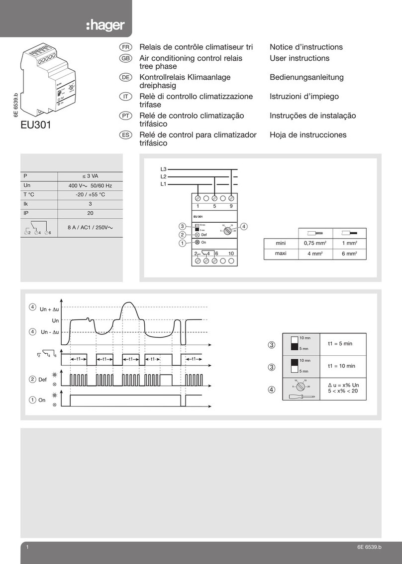 hager EU301 User instructions