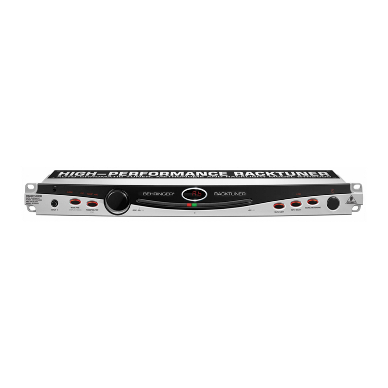 Behringer Racktuner BTR2000 User manual