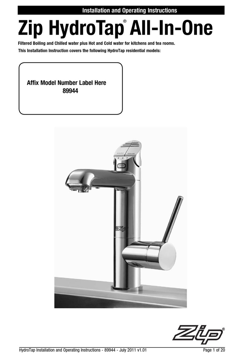 Zip HydroTap All-In-One 89944 User manual Zip HydroTap All-In-One 89944 User manual