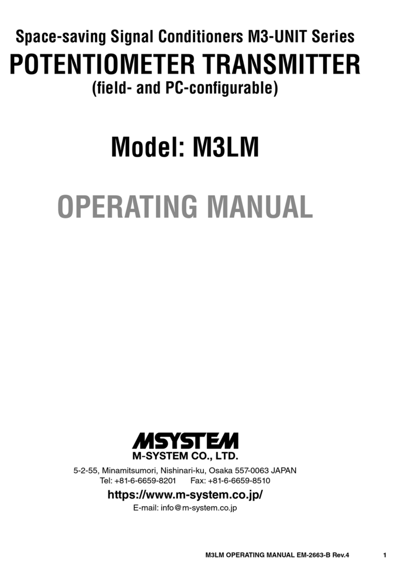 M-system M3LM operating manual