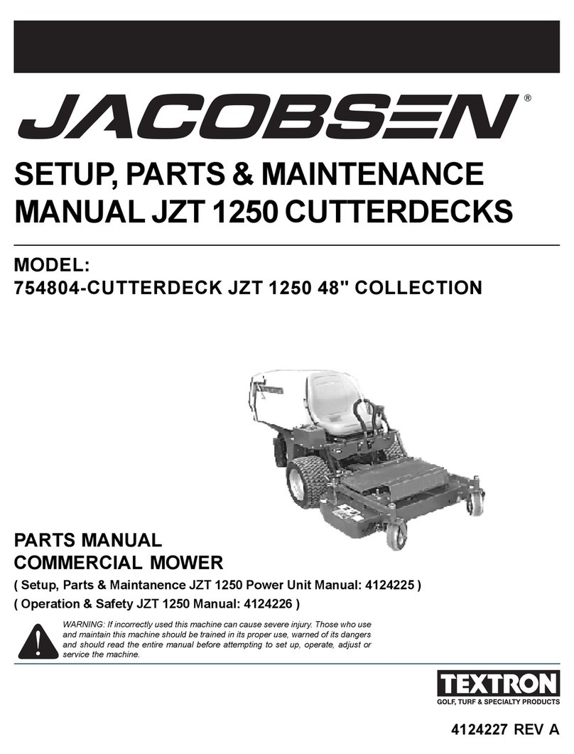 Textron JACOBSEN JZT 1250 CUTTERDECKS User manual