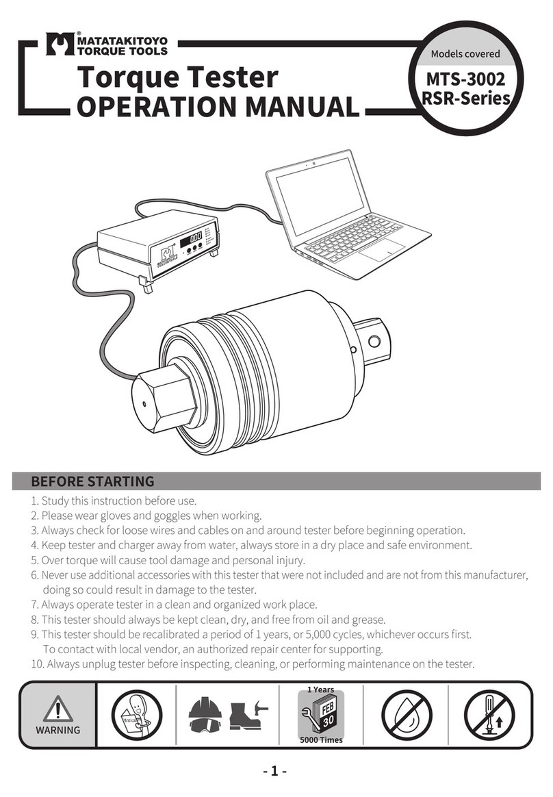 Matatakitoyo Torque Tools MTS-3002 Operation manual
