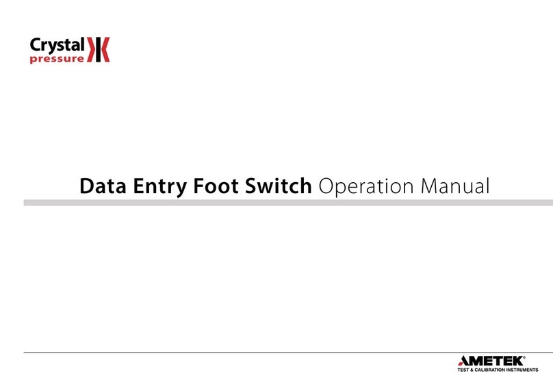 Ametek Crystal Pressure User manual